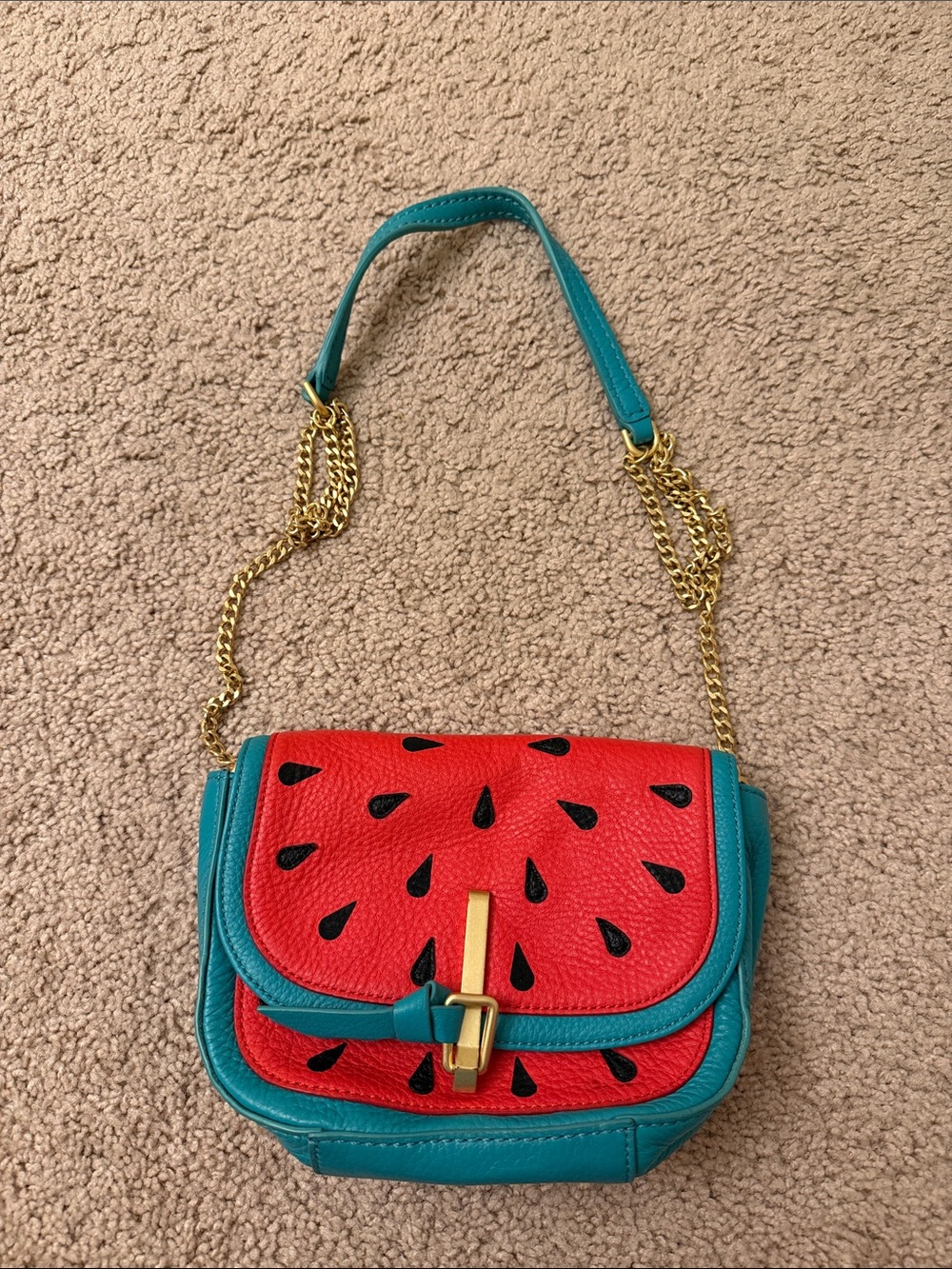 Vera Bradley Leather Watermelon Chain Crossbody